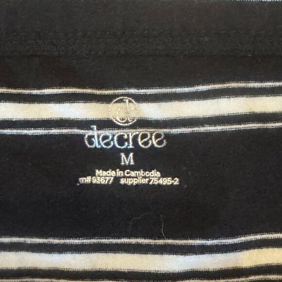 Decree Black & White Striped Bodycon Skirt Women’s Size M - Picture 2 of 2
